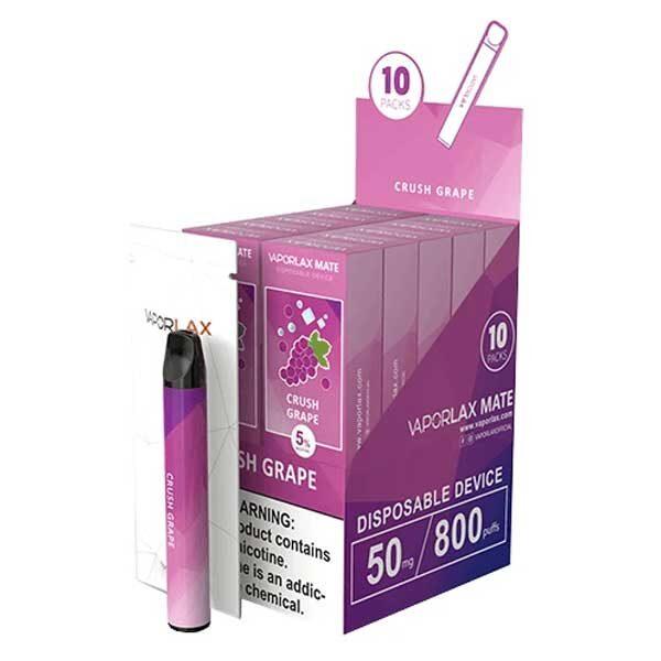 CRUSH GRAPE - VAPORLAX MATE DISPOSABLE | 800 PUFF BAR