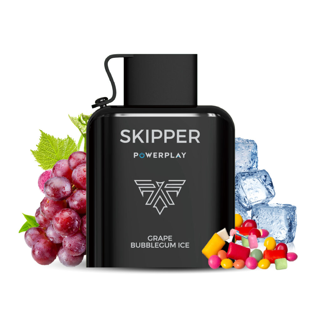 GRAPE BUBBLEGUM ICE SKIPPER POWERPLAY DISPOSABLE